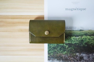 復古風格 簡約真皮名片夾 / 名片包 / 卡包 / 零錢包 多色可選