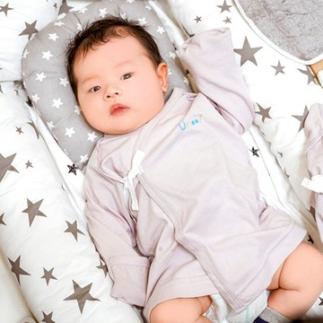 Uneed 海藻纖維嬰兒衣服/包衣-3入【0-6M／50-70cm】