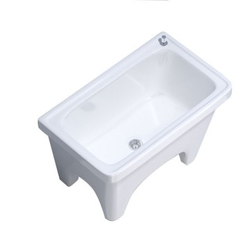 【免運 破損包賠】陶瓷拖把池 拖布池 洗地拖槽一鍵臺控排水陽臺衛生間家帶落地式