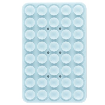 Goospery 馬卡龍色系雙面吸附式矽膠黏貼墊  1個  天空藍