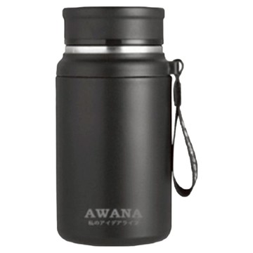 AWANA 時尚手提保溫瓶 AN-700 9.5 x 9.5 x 17.5cm  黑色  700ml  1個