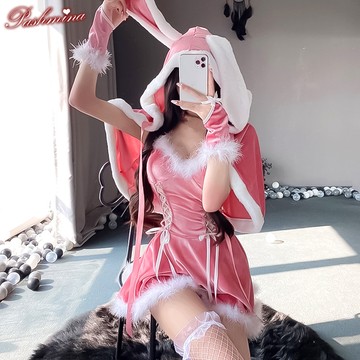 250【❤︎金絲絨兔兔紅色斗篷❤︎】聖誕帽聖誕道具披肩聖誕裝聖誕衣服聖誕節聖誕老公公聖誕服裝萬聖節服裝萬聖節衣服