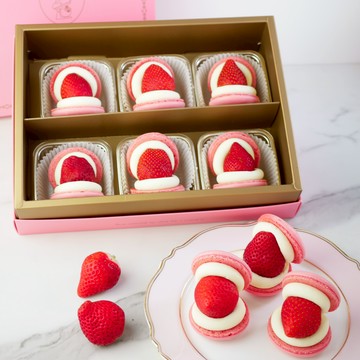 【嗜甜女子】草莓季限定｜夢幻草莓馬卡龍禮盒(6入)