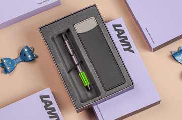 【雷雕刻字】LAMY 自動鉛筆 限量單入筆套禮盒 /AL star 2025紫灰