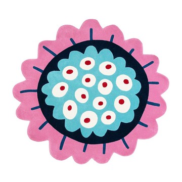 flora_omni_pink 粉色系列手工藝術地毯客廳臥室羊毛地毯