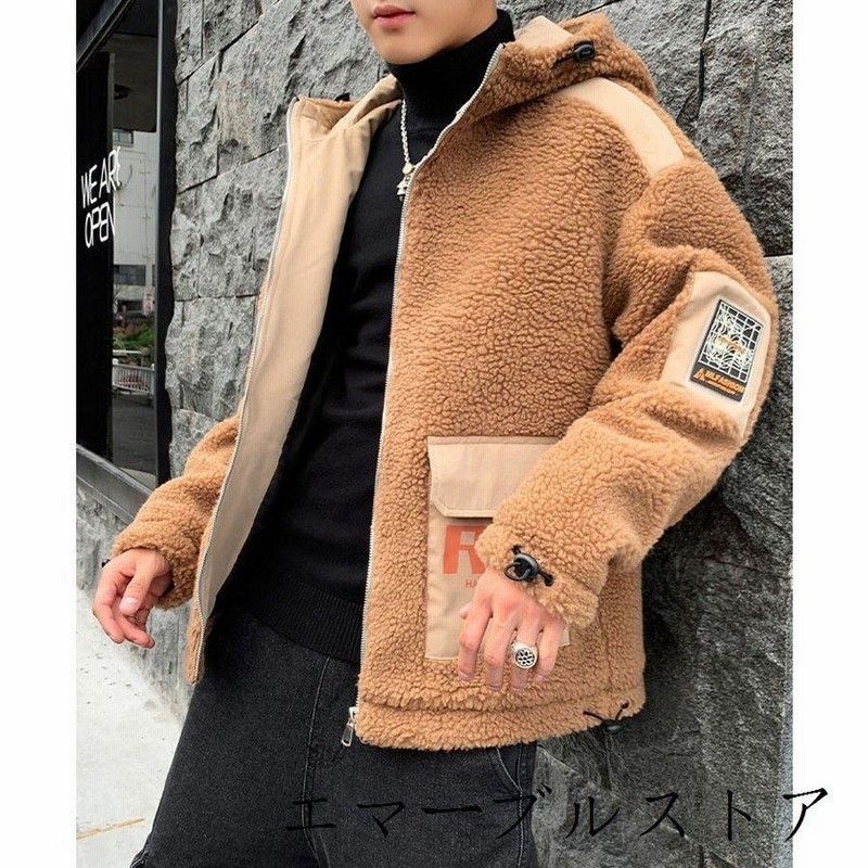 ボアジャケット メンズ フリース ビッグシルエット ジャケット