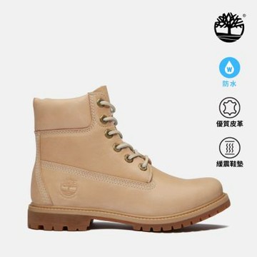 Timberland官方旗艦 女款淺米色Timberland R Premium防水6吋靴|A2HR8EN2