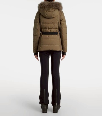 Yves Salomon Doudoune 64cm belted down jacket