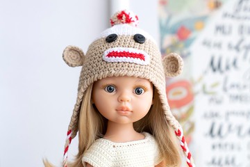 娃娃針織帽 Paola Reina, Siblies, Corolle, Little Darling, 猴子帽, 針織帽