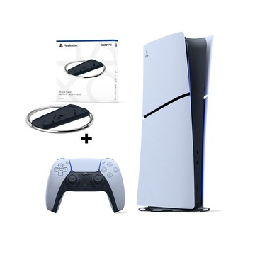 PS5 遊戲主機 (數位版)+PS5專用- 主機直立架