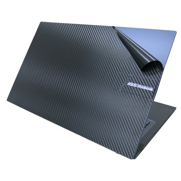 EZstick ASUS X1704 X1704VA 黑色卡夢膜機身貼 (DIY包膜)