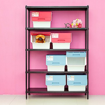 dayneeds 沖孔 120x45x180cm 五層收納架(烤漆黑) 層架/置物架/儲藏架