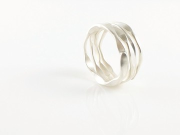 鍛敲系列Forging collection 純銀戒指FGR001 台灣設計師手工銀飾