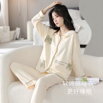 睡衣女網紅風春秋純棉長袖長褲2025年新款可外穿女士秋冬款家居服