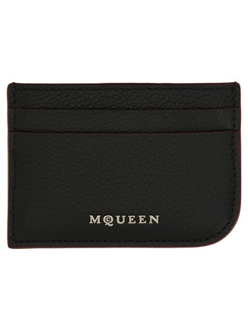 alexander mcqueen leather card holder