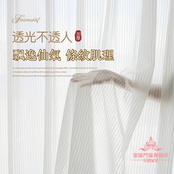 新款輕奢 豎百葉紗簾 透光半透人 雪紡紗 白紗窗簾 魔鬼氈窗簾 半簾 白紗窗簾 飄窗紗 掛鉤窗紗 穿桿式窗紗 紗簾窗簾