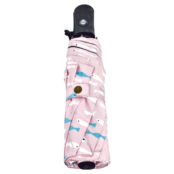 遮光簡約系黑膠降溫自動開收傘 100%人造纖維傘布 8K FRP防風傘骨 晴雨兩用  粉魚