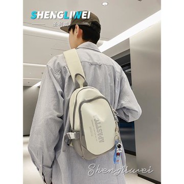 斜挎包男款工裝女生單肩包2026新款運動潮牌防水機能胸包斜肩背包