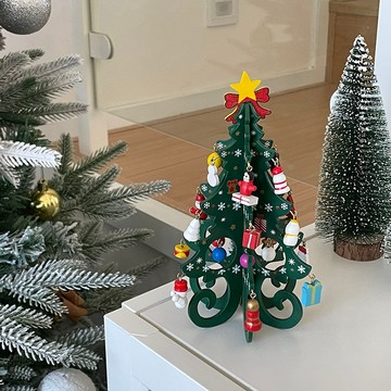 聖誕節創意木質聖誕樹平安夜禮物桌面裝飾擺件活動禮品