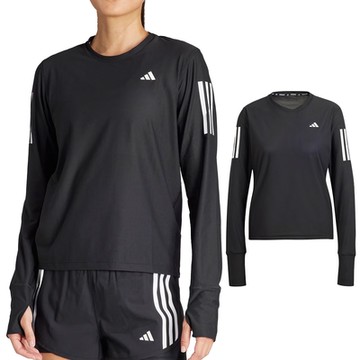 Adidas OTR B LS 女款 黑色 基本款 運動 休閒 排汗 舒適 長袖 IN1568