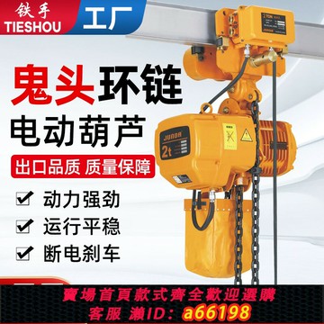 【台灣公司 可開發票】環鏈電動葫蘆380v鬼頭鏈條式1 23噸吊機家用升降機小型行車起重機