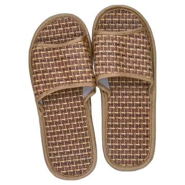 藤編拖鞋  265mm  小方格 棕色