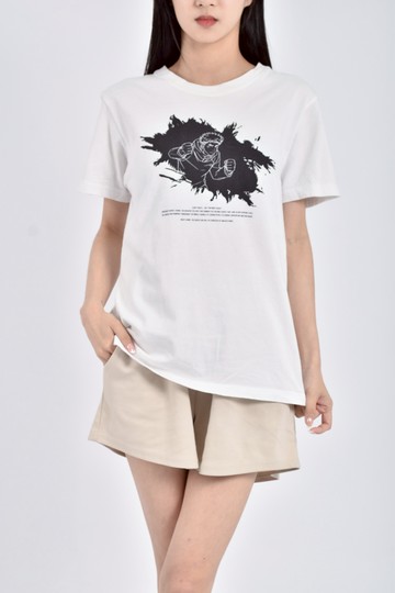 (S) gu棉質純棉咒術迴戰白色短袖上衣