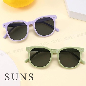 【SUNS】兒童偏光墨鏡 ins韓版輕量矽膠彈性太陽眼鏡 抗UV(1051)