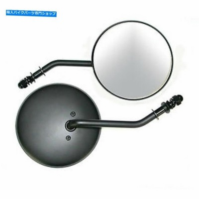 Mirror ハーレーとカスタムモデルのためのDIAショートステムLHミラーのブラッククラシックラウンド4.5 " Black Classic Round 4.5" Dia Short Stem LH