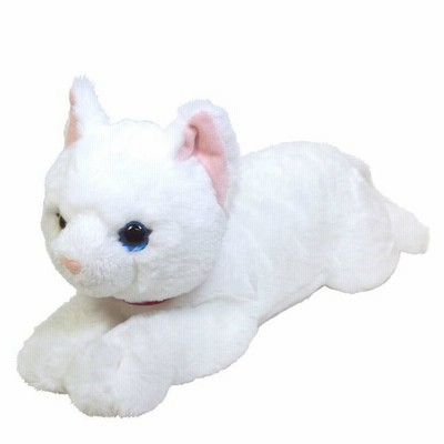 ひざねこ ホワイト オッドアイ Mサイズ ぬいぐるみ 全長47cm 通販 Lineポイント最大get Lineショッピング