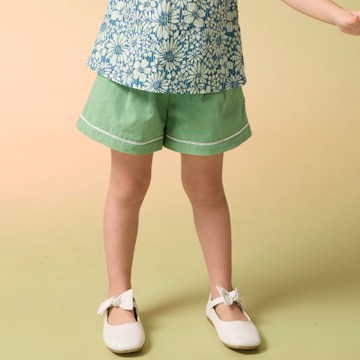 PIPPY百搭優雅棉質褲裙 綠