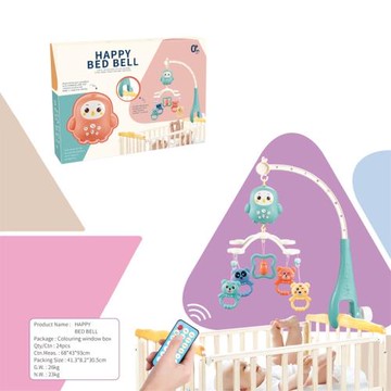 嬰兒音樂床鈴 玩具0-1歲3-6個月旋轉搖鈴床頭鈴 跨境亞馬遜玩具