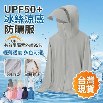 【台灣現貨】防曬服 冰絲涼感 透氣 涼感 防紫外線皮膚衣 男女同款 夏季薄款 UPF50+ 涼感外套 情侶出遊