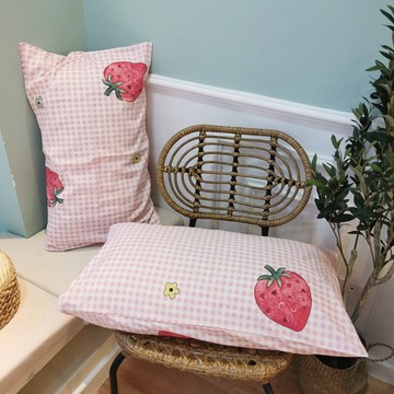 可愛純棉枕頭套全棉枕套夏季一對裝夏天48x74帶單個枕芯套整頭女