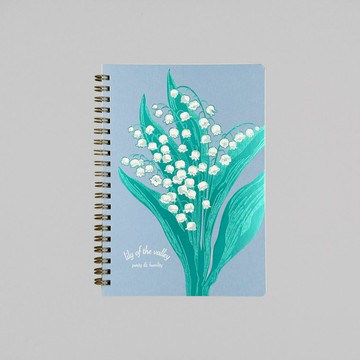 Hakuoshi Botanical 鈴蘭 方眼線圈筆記本