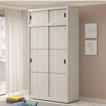 MUNA家居  茉莉4X8尺推門衣櫥   120X59.5X236cm