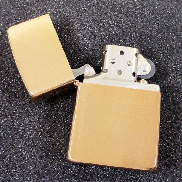 zippo ジッポー 204B 刻印無し ブラッシュ ブラス BRUSHED BRASS