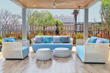 戶外休閒沙發 慕恩手工塑藤藤編 休閒椅 特製厚墊 義大利設計