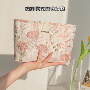 两件9.9折🔥臺灣出貨🔥可開發票✅便攜超火小清發收納袋新款口紅化妝品化妝包大容量洗漱包