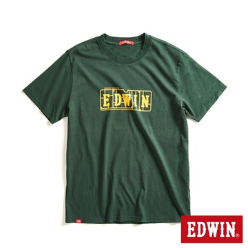 EDWIN 男女裝 網路獨家 模型LOGO短袖T恤-墨綠色