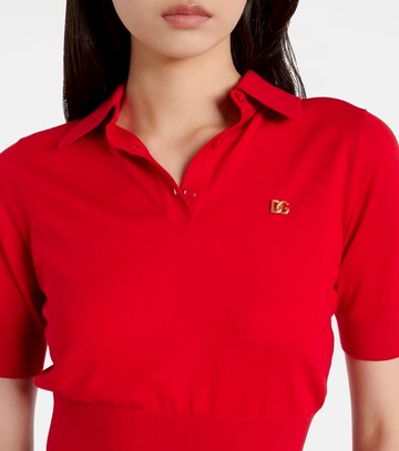 Dolce & Gabbana Knitted cashmere and silk polo shirt