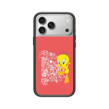 iPhone 17 Pro Max Mod NX -邊框背蓋組合 (相機按鈕) 黑 - 樂一通 Looney Tunes - 亂花系列-崔弟