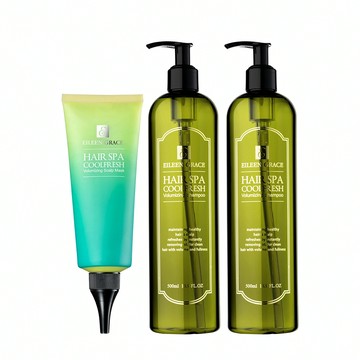【泱綾髮品團購】髮根豐盈沁涼頭皮敷膜150ml*1+髮根豐盈沁涼精油SPA洗髮精500ml*2