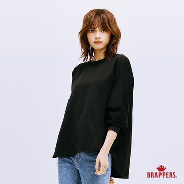 BRAPPERS 女款 簡約連袖造型上衣-黑