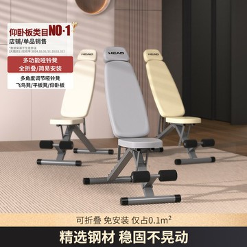 {台灣公司貨 可打統編}海德明星同款啞鈴凳家用多功能仰臥起坐板腹肌健身椅多功能臥推凳