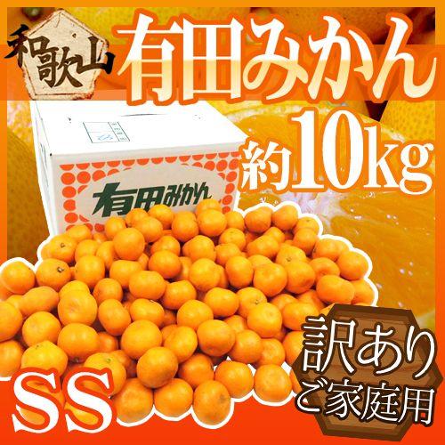 みかん 和歌山産 ”有田みかん” 訳あり 小粒・小玉 SSサイズ 約10kg 産地箱 ありだみかん 送料無料