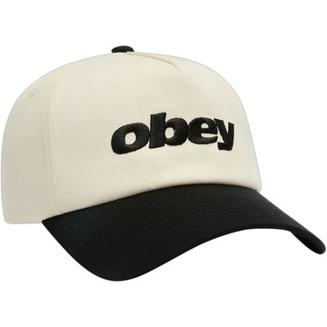 OBEY 100490146-BK5 DELTA 5 PANEL HAT 滑板帽 / 五分割帽 (黑白色)
