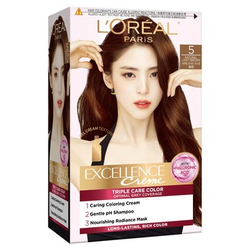 L'OREAL PARiS 巴黎萊雅 優媚霜三重護髮染髮霜 5  淺棕色  1個