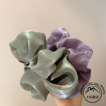 大腸發圈女夏季高級感光澤綁扎頭發的韓國肥腸圈發繩頭飾發飾【木屋雜貨】