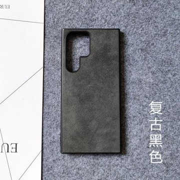 適用三星Galaxy s23/S24/S25/ultra手機殼大孔s24/+新款s22/s21+全包S22ultra皮質防摔商務保護套軟殼